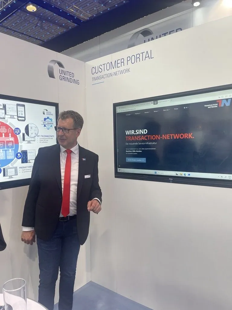 Gerd Bart am Stand «Customer Portal» auf der GrindingHub 2026